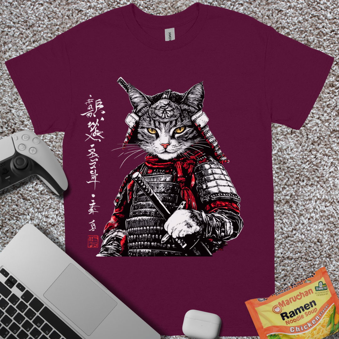 Samurai Warrior Cat T-Shirt