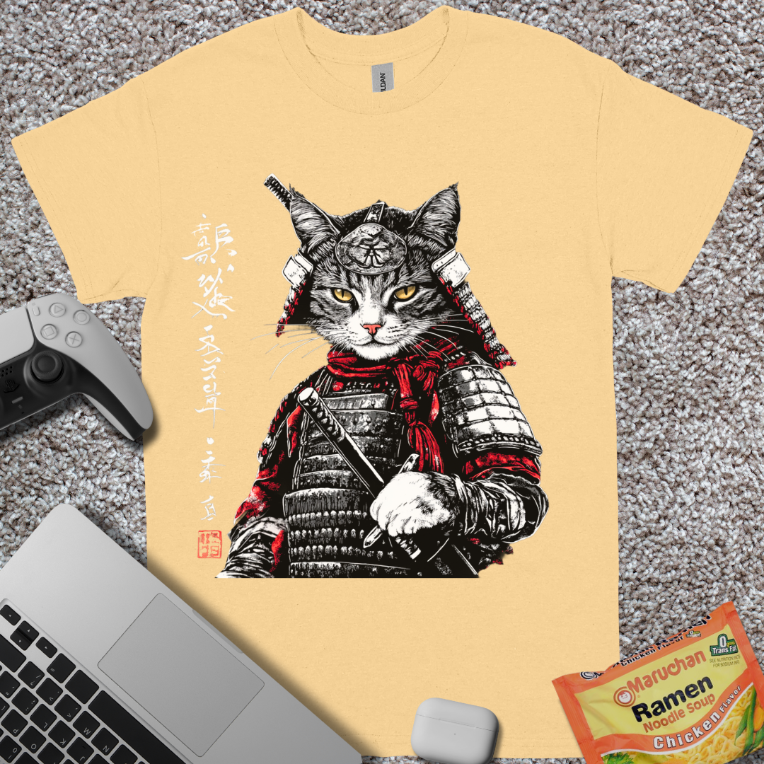 Samurai Warrior Cat T-Shirt
